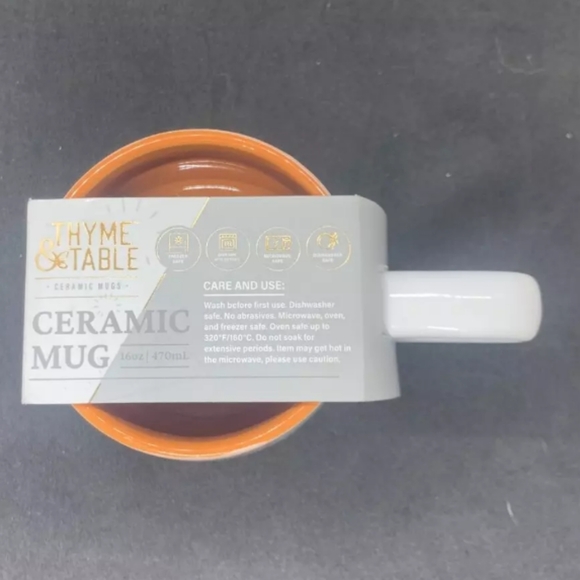 🆕Thyme & Table You're Doing Great Sweetie Orange & White Stoneware Ceramic Mug - Picture 3 of 6